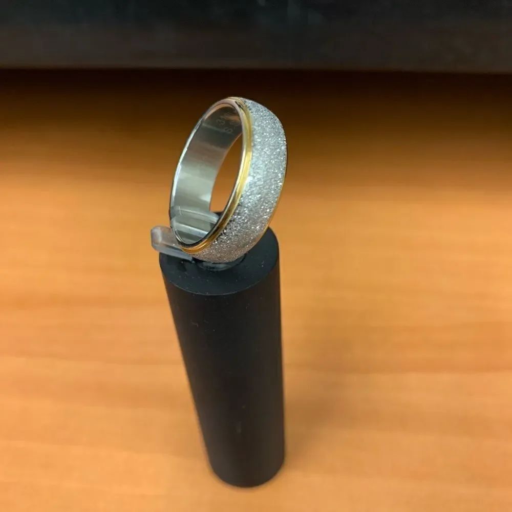 Stainless Steel Glitter Band Ring‎